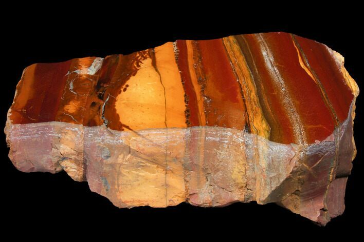 Polished Desert Sunset Banded Iron Section - Western Australia #133021
